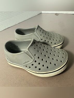 Native Gray Perforated Men’s Slip-On Loafers